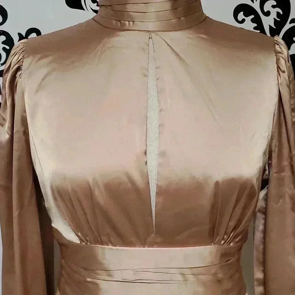 F21 Champagne event dress - Picture 1 of 7